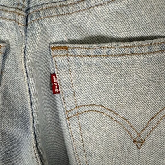 Levis Ribcage Straight Ankle Jeans Women's 26 Light Wash Blue Denim Button Fly - Picture 10 of 15
